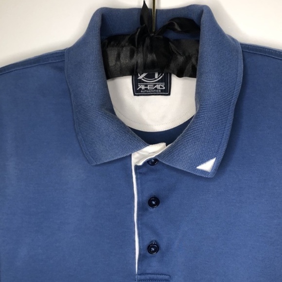 GREY GOOSE | Mens Grey Goose Logo 3-Button Collared Blue Cotton Polo | XL - Picture 4 of 9